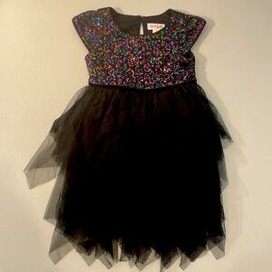 Cat & Jack Black and Multicolor Sequin Kids Formal Dress